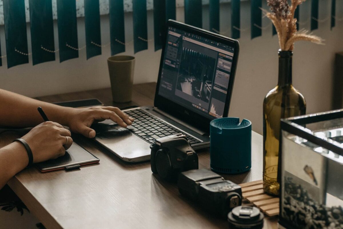 Image of a person coding