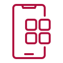 Mobile device illustration symbolizing mobile application design and development